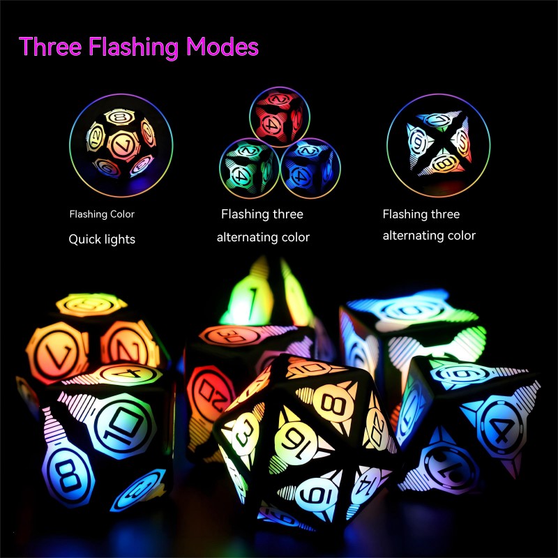 Title 4, Rechargeable Dice Magnetic Suction Luminous Boa...