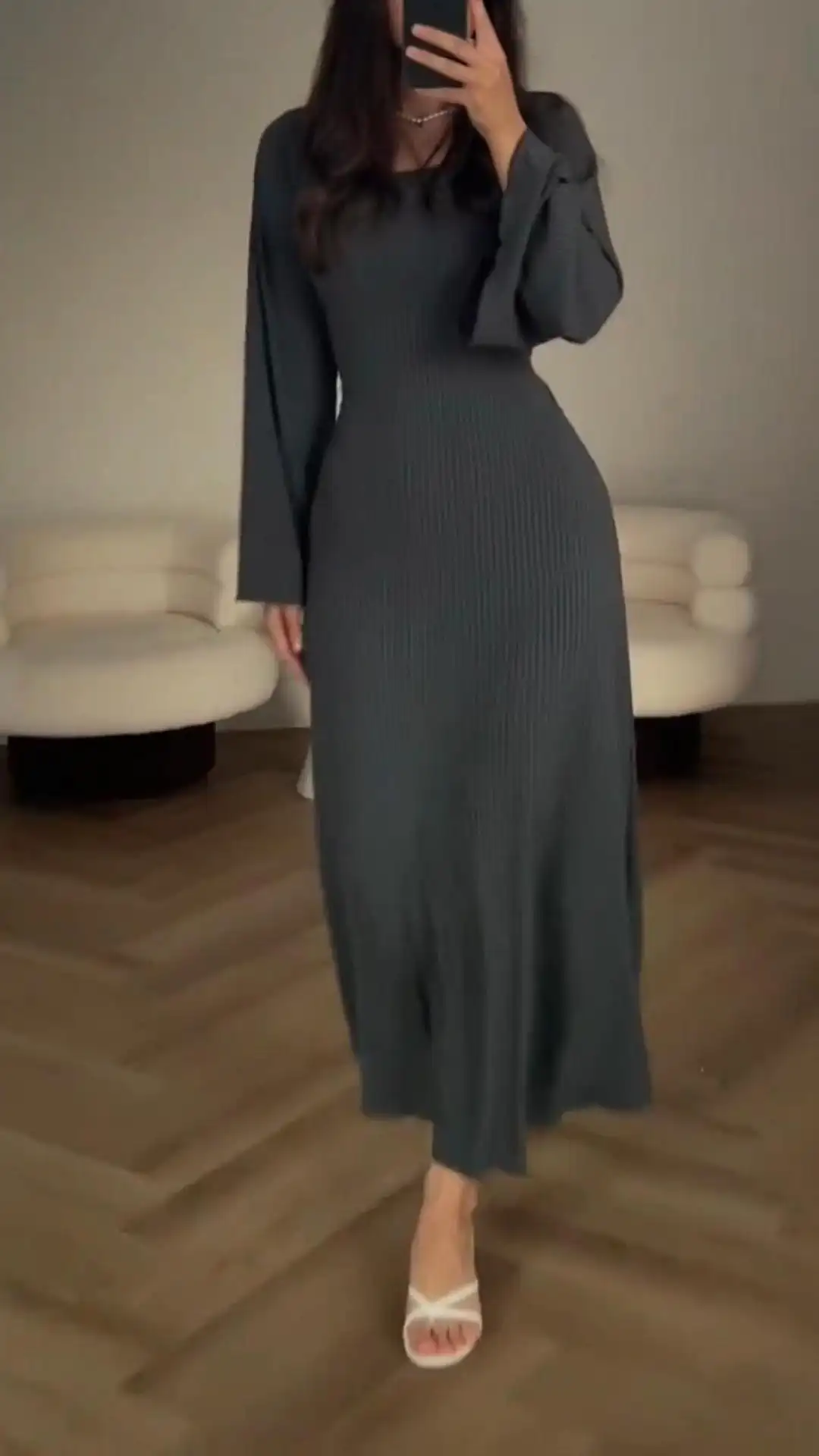 Long Sleeve Split Loose Leisure Professional Dress
