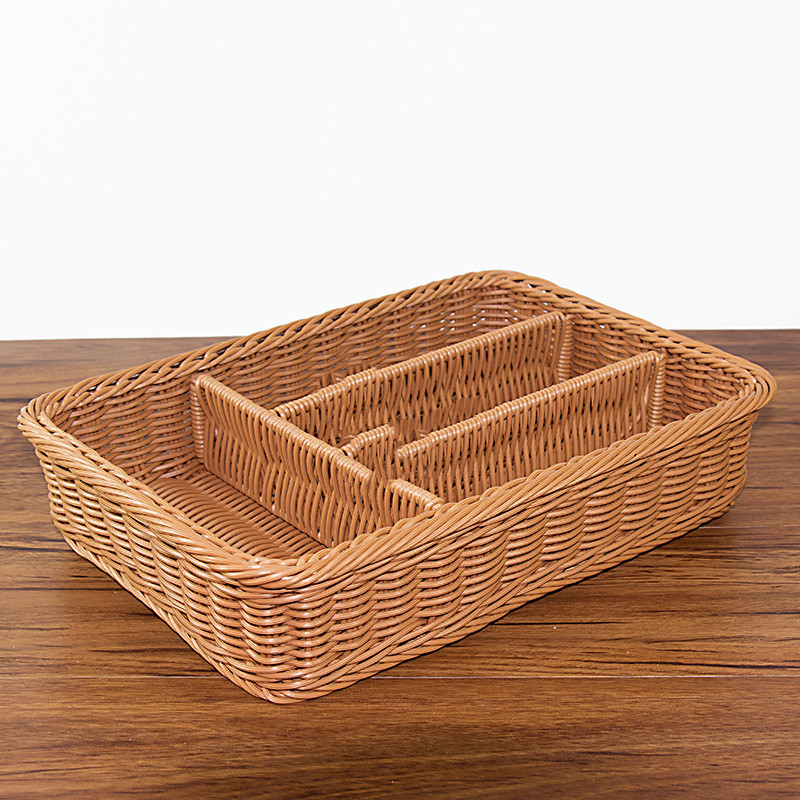 Title 2, Rattan Woven Tableware Storage Knife Fork Chops...