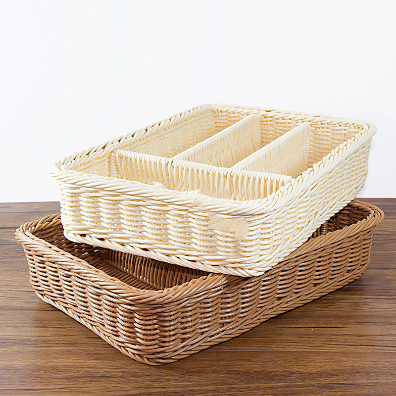 Title 4, Rattan Woven Tableware Storage Knife Fork Chops...