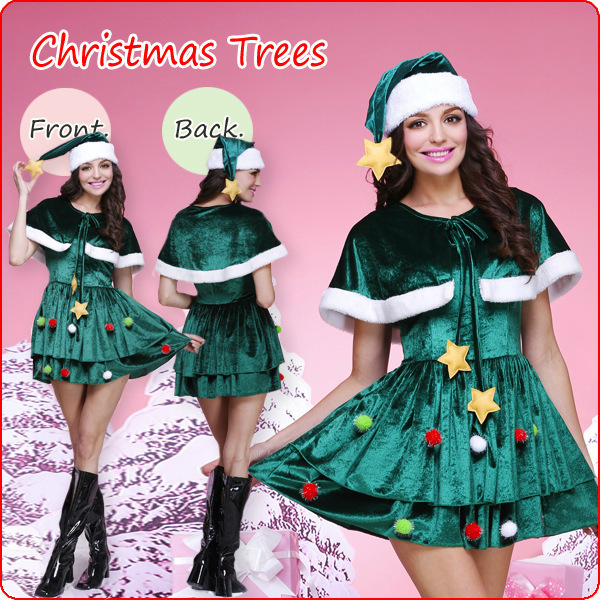 Title 3, Green Christmas Tree Dress for Women, the perfe...