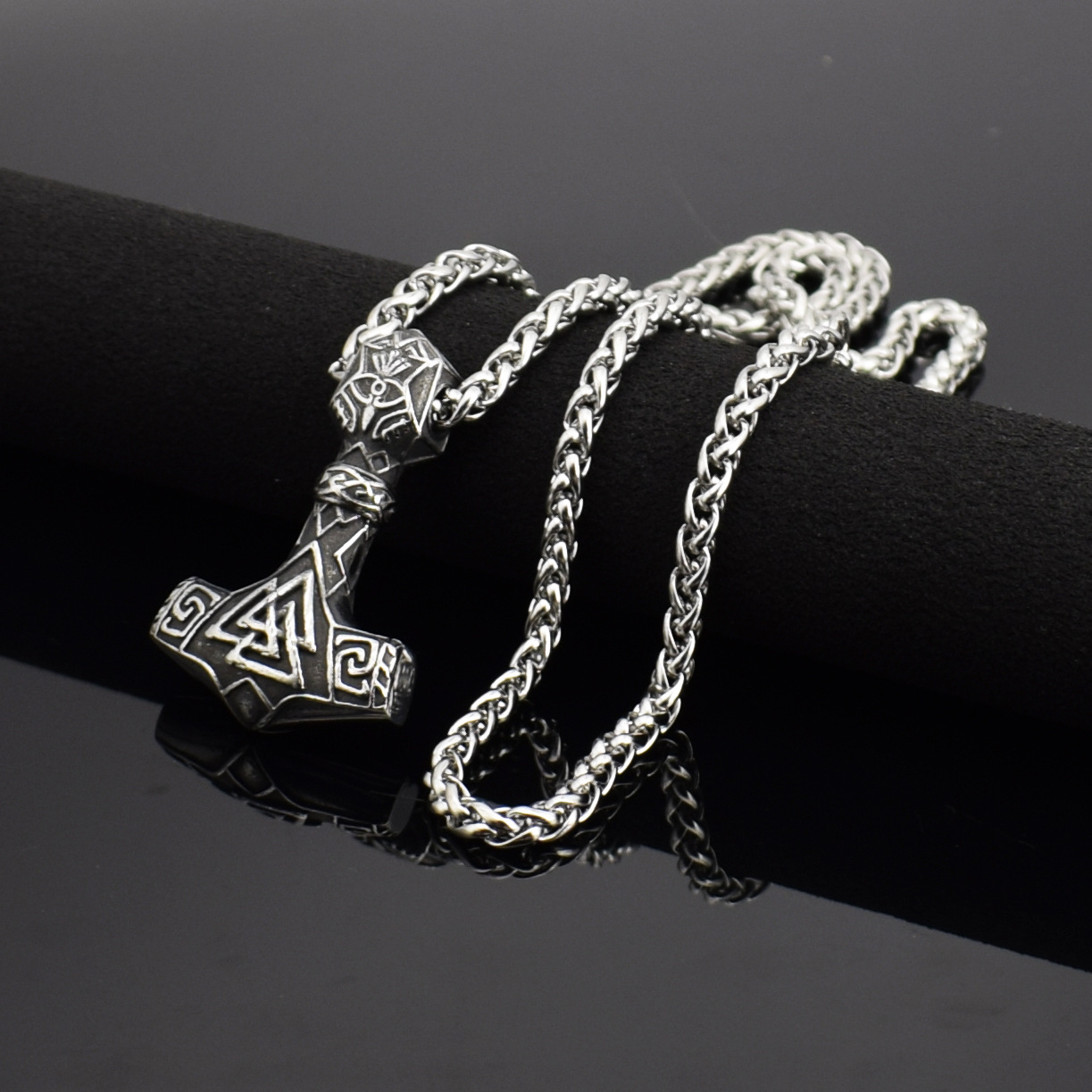 Title 1, Nordic Viking Aoding Triangle Stainless Steel T...