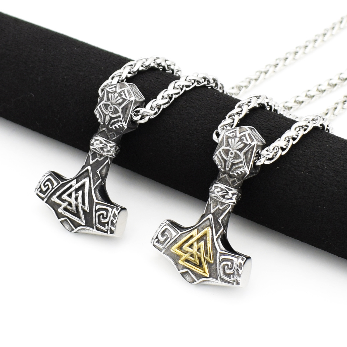 Title 2, Nordic Viking Aoding Triangle Stainless Steel T...