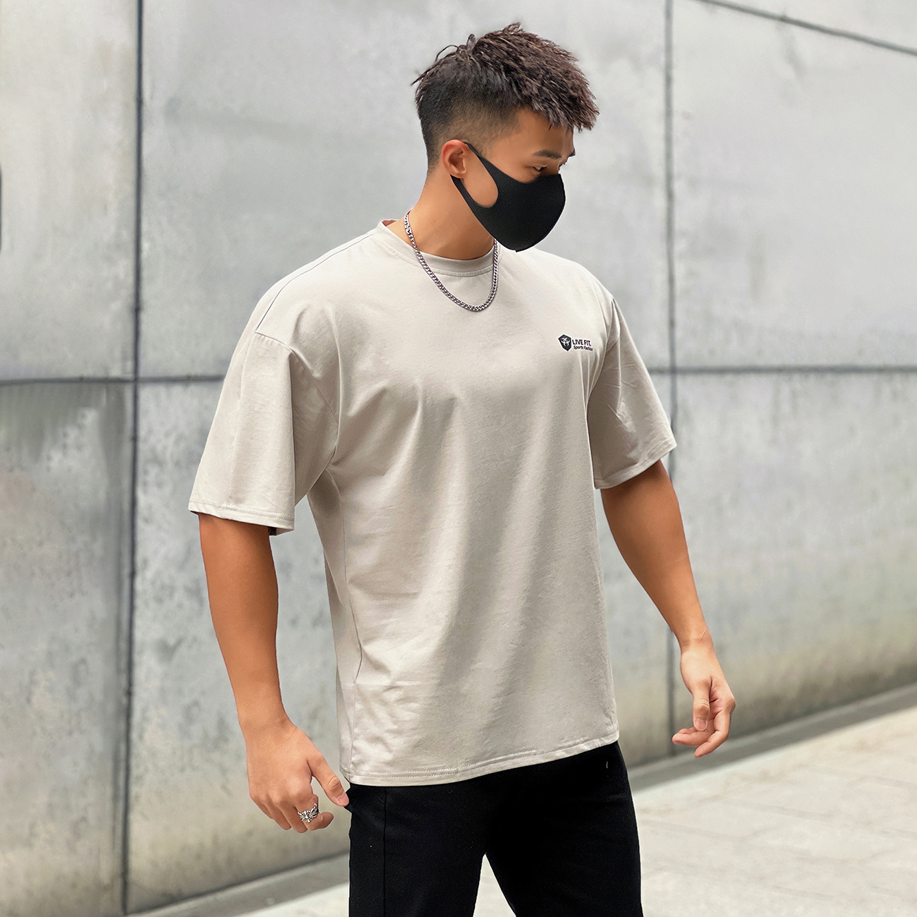 Title 4, Round Neck Loose Short Sleeves Men