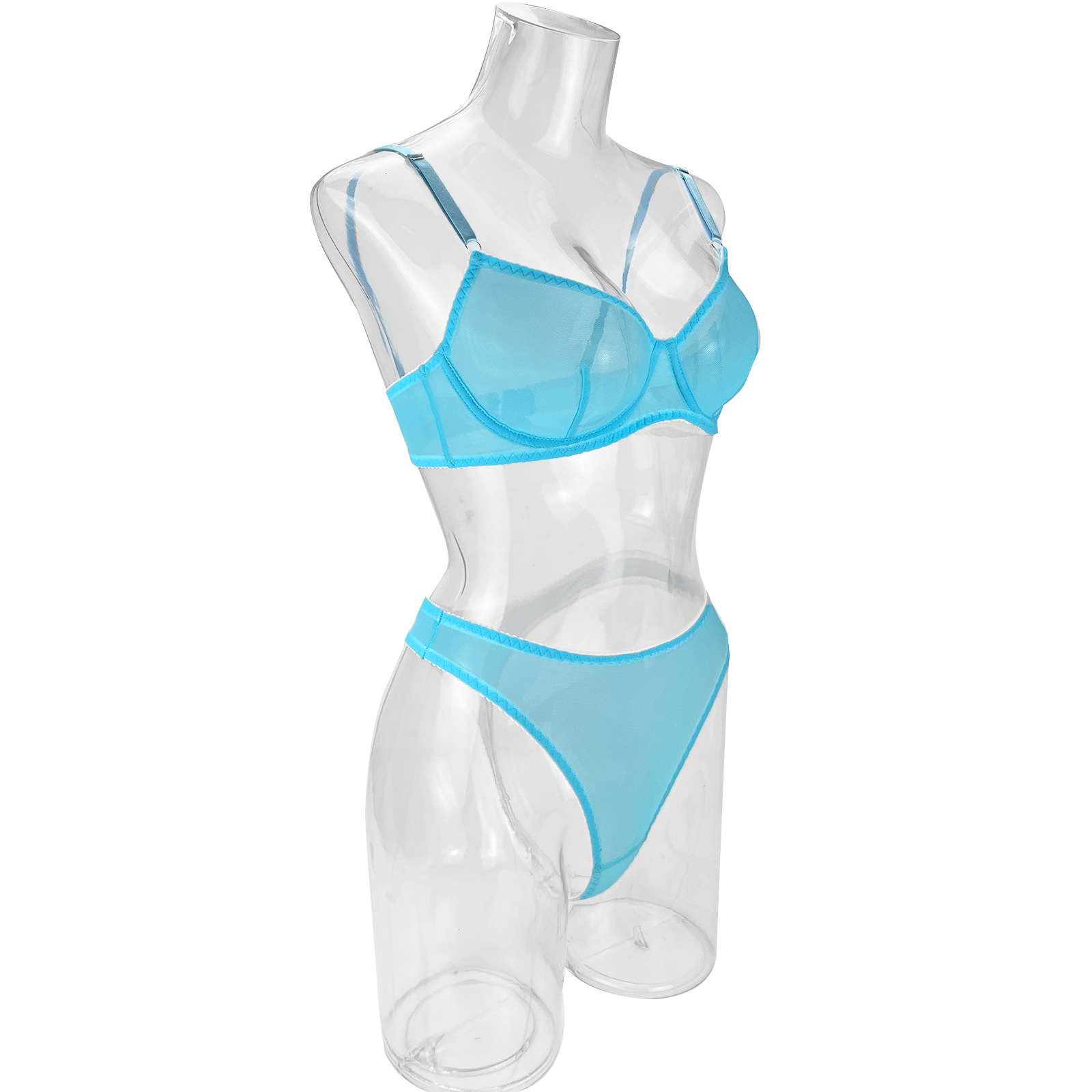 Title 8, Conjunto de lingerie feminina transparente, 2 p...