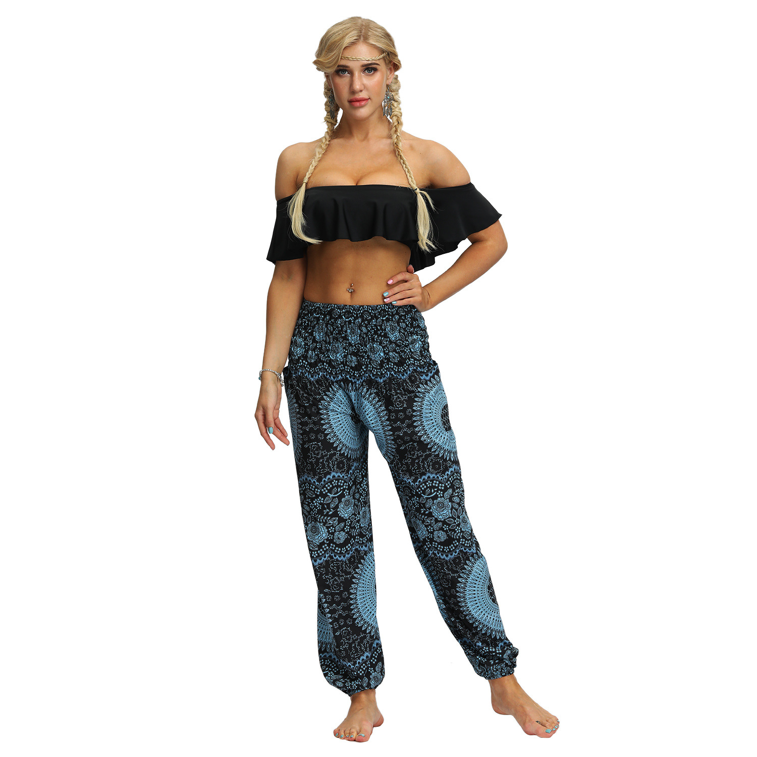 Title 6, Casual yogabroek voor dames met print in pop-et...