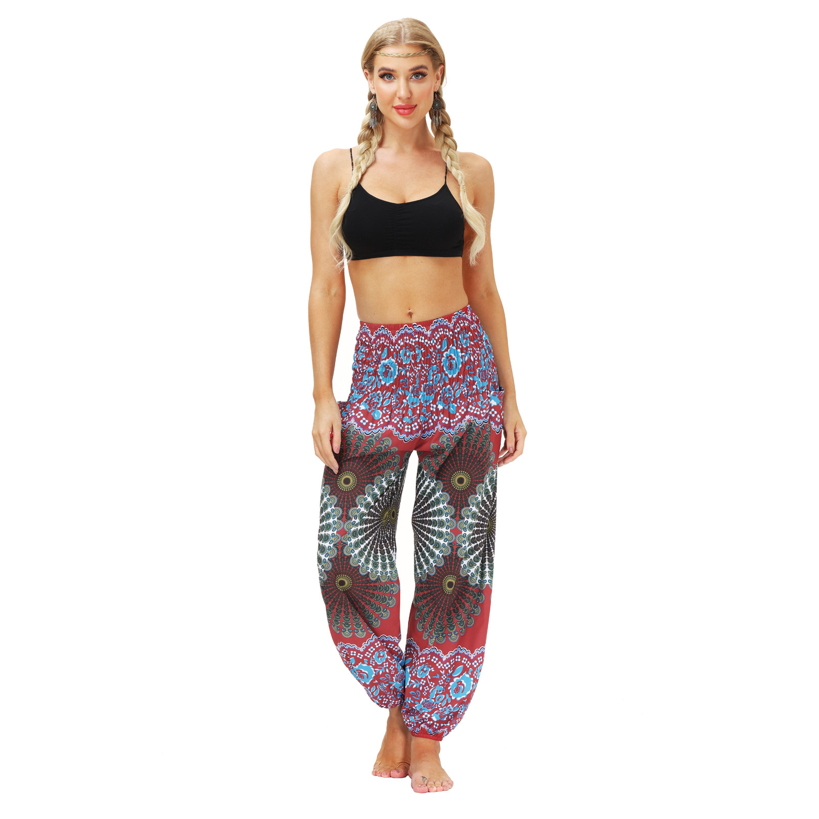 Title 7, Casual yogabroek voor dames met print in pop-et...