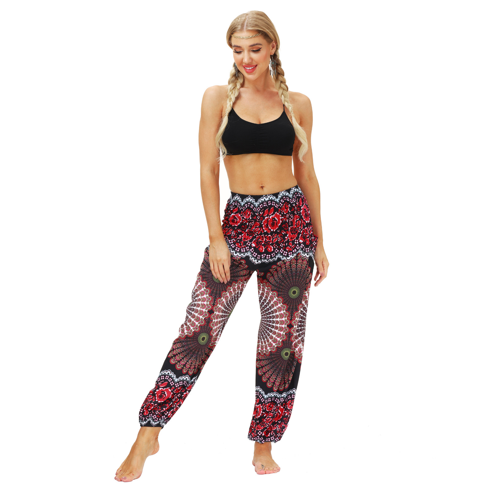 Title 8, Casual yogabroek voor dames met print in pop-et...