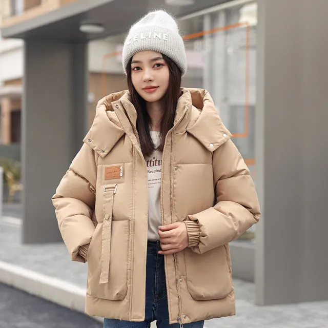 Coat Bread Coat Cotton padded Jacket Khaki - Shop at LoveMi