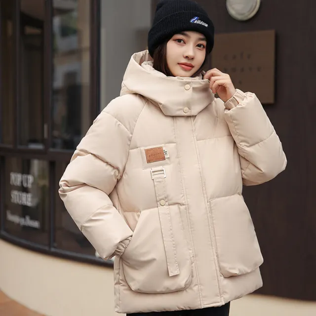 Coat Bread Coat Cotton padded Jacket Creamy White - Shop at LoveMi