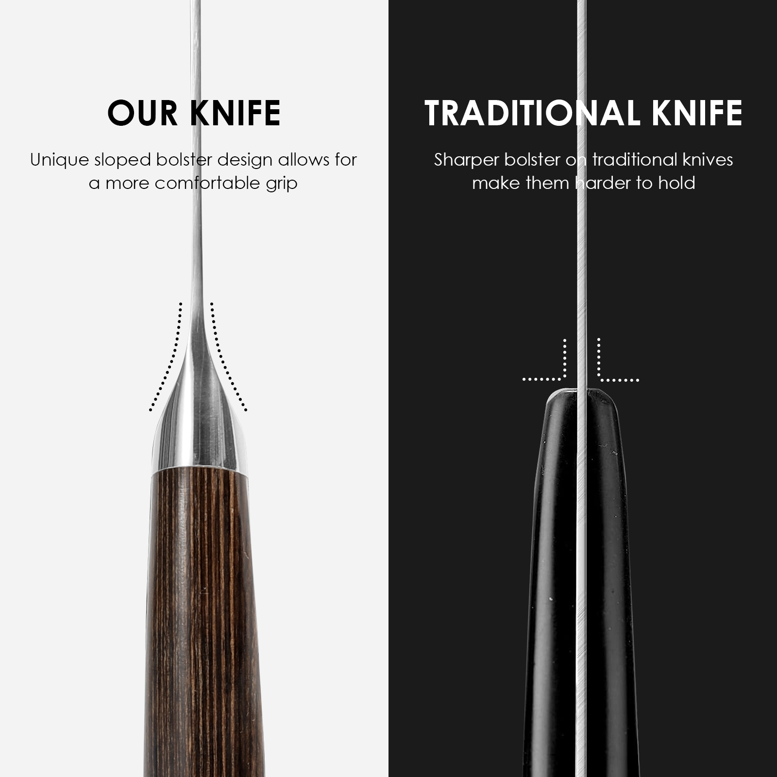 Qulajoy Japanese Chef Knife  Kitchen Knife High Carbon German Steel Cooking Knives Damascus Pattern Japanese Knife With Ergonomic Handle For Home Kitchen Outdoor — foto 8