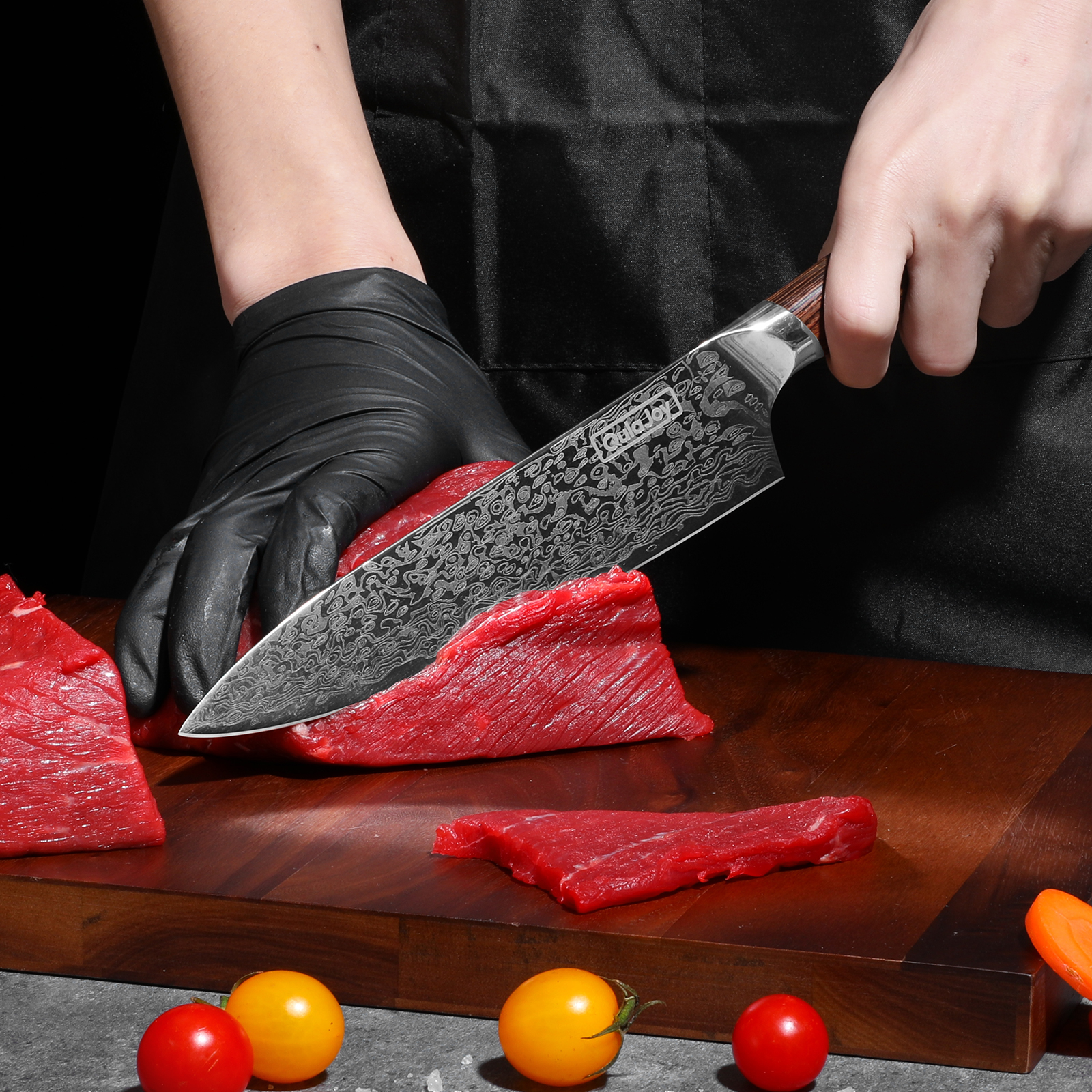 Qulajoy Japanese Chef Knife  Kitchen Knife High Carbon German Steel Cooking Knives Damascus Pattern Japanese Knife With Ergonomic Handle For Home Kitchen Outdoor — foto 9