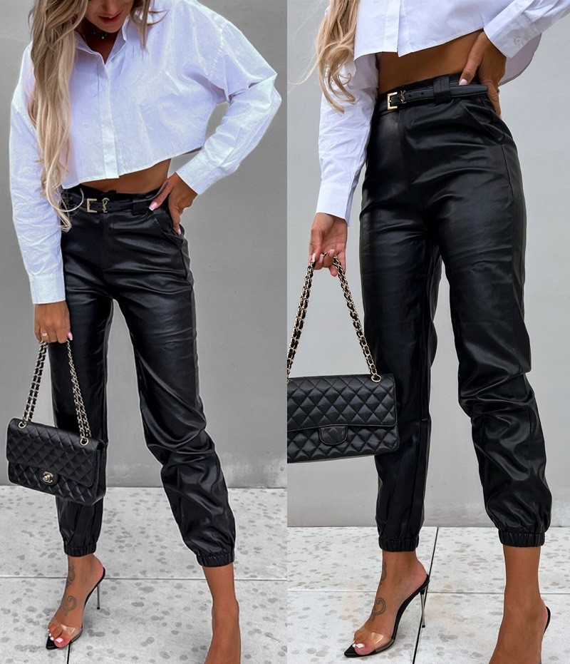 Title 6, Womens Casual PU Leather Pants Full Length – C...