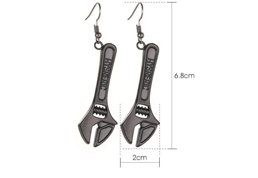 Title 1, Exaggerated And Personalized Small Wrench Earri...