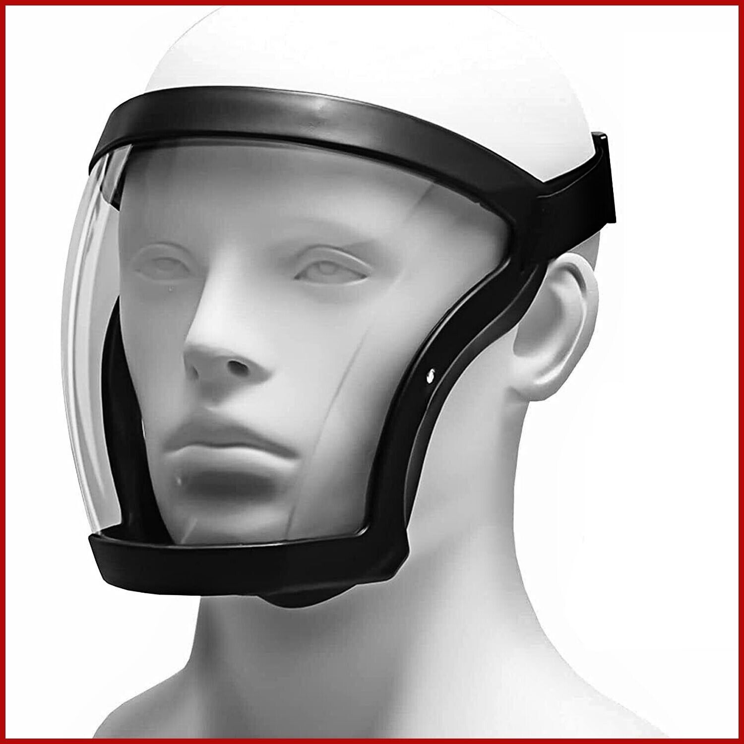 Protective anti-fog face shield head cover. We ship only inside the US, USPS First Class Package 2 Day Handling, 2-5 Day Shipping. Full face super protective mask anti-fog shield safety transparent head cover. Full protection - Serves as a safety shield f