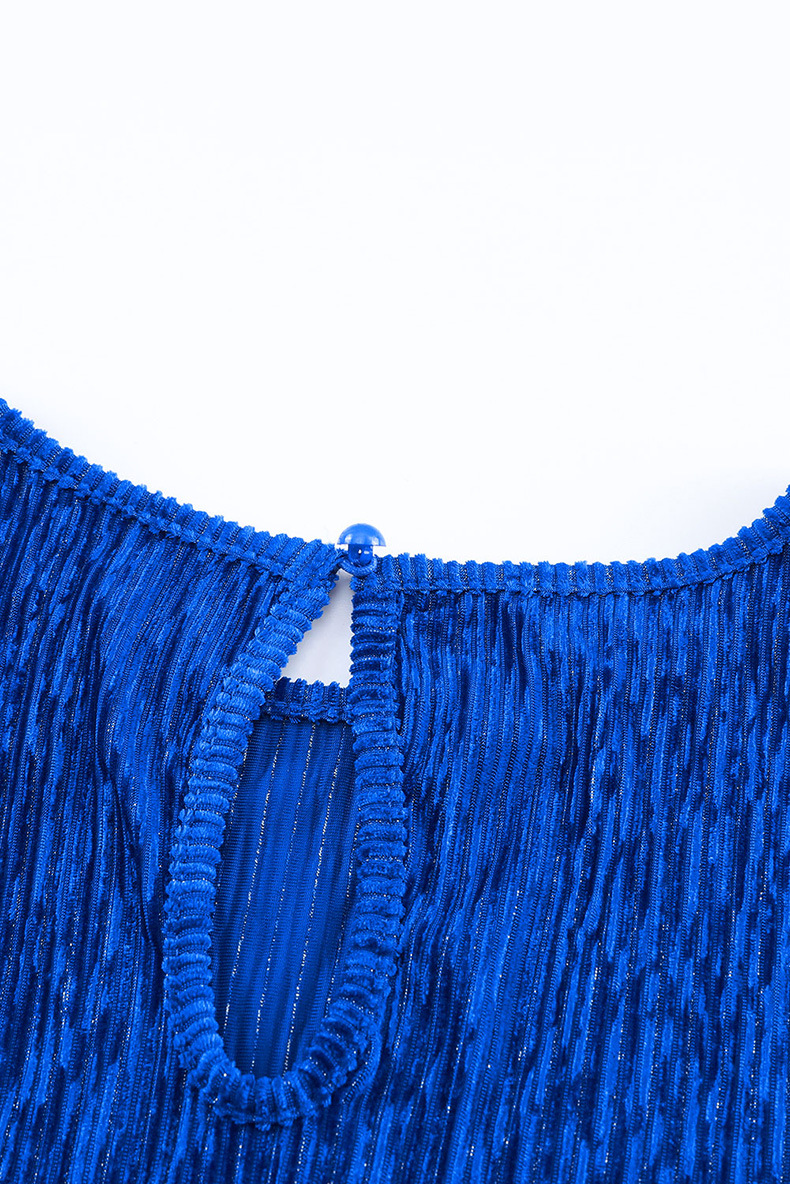 Temperament Commute Velvet High Waist Long Sleeves Dress
