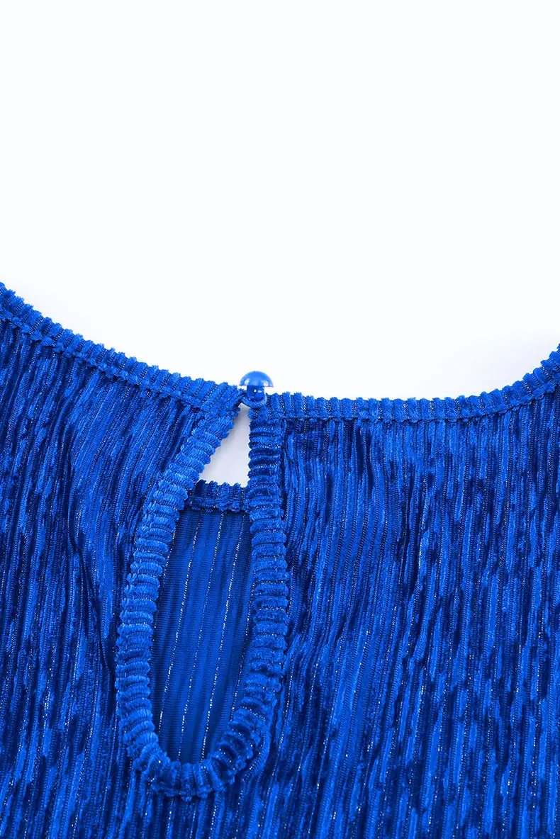 Temperament Commute Velvet High Waist Long Sleeves Dress