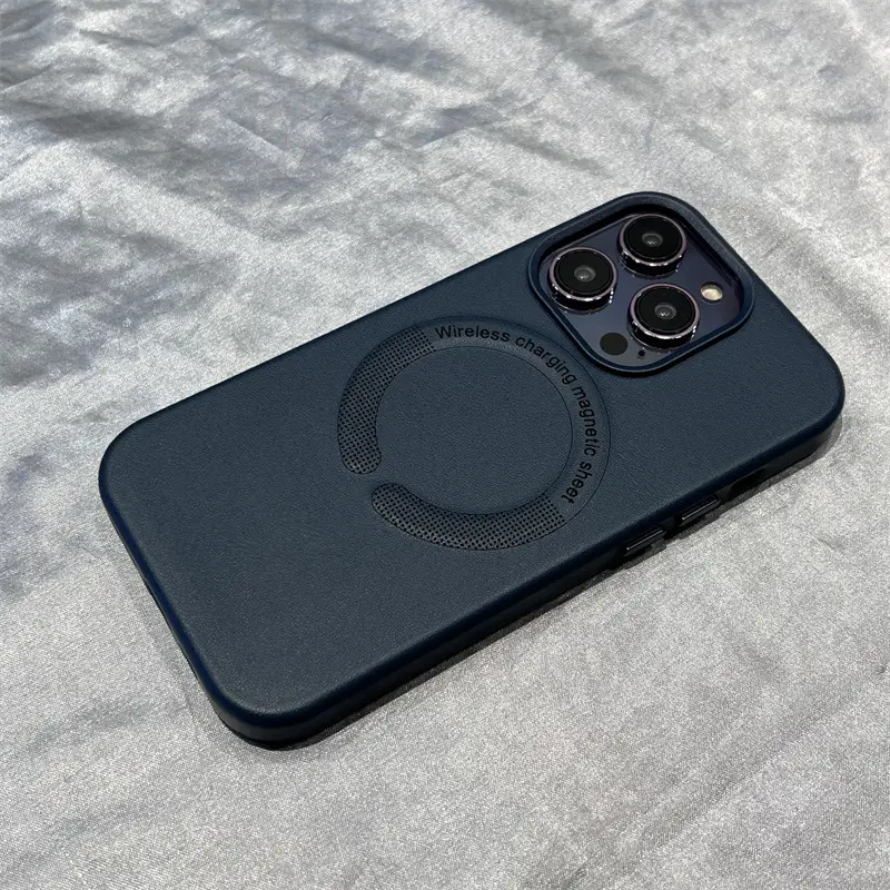 Magnetic Leather Suitable For Phone Case Foreign Trade Large Hole Protective Cover