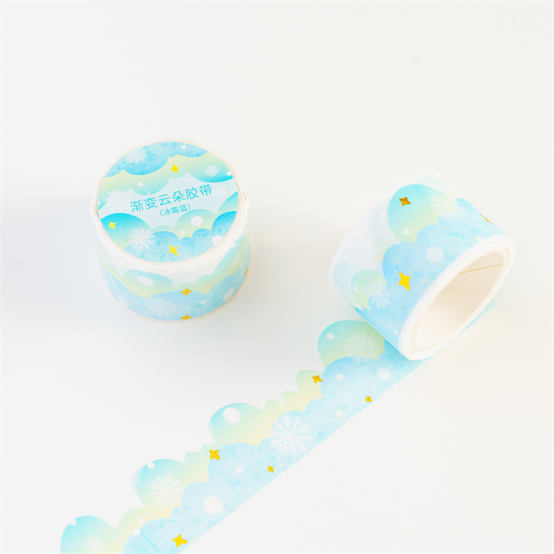 Title 3, Gradient Fantasy Cloud Tape Hand Ledger Sticker...