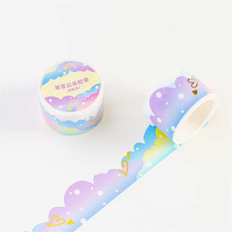 Title 9, Gradient Fantasy Cloud Tape Hand Ledger Sticker...