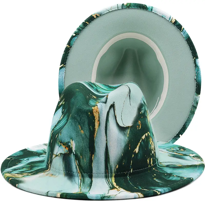 Women's Digital Printing Woolen Hat Top Hat