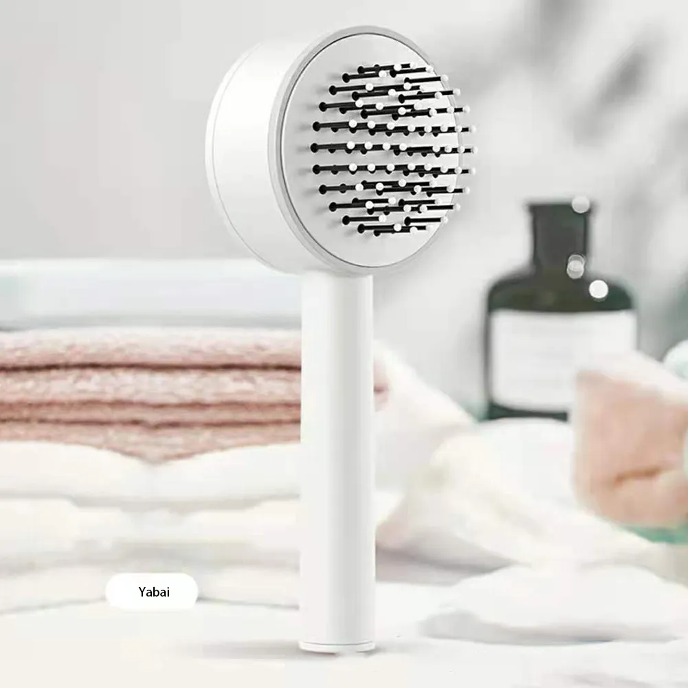 One-key Self-cleaning Hair Brush For Women Curly Hair Brush Anti-Static Airbag Massage Comb Airbag Massage Scalp Comb Professional Detangling One-key Self-cleaning – image 2
