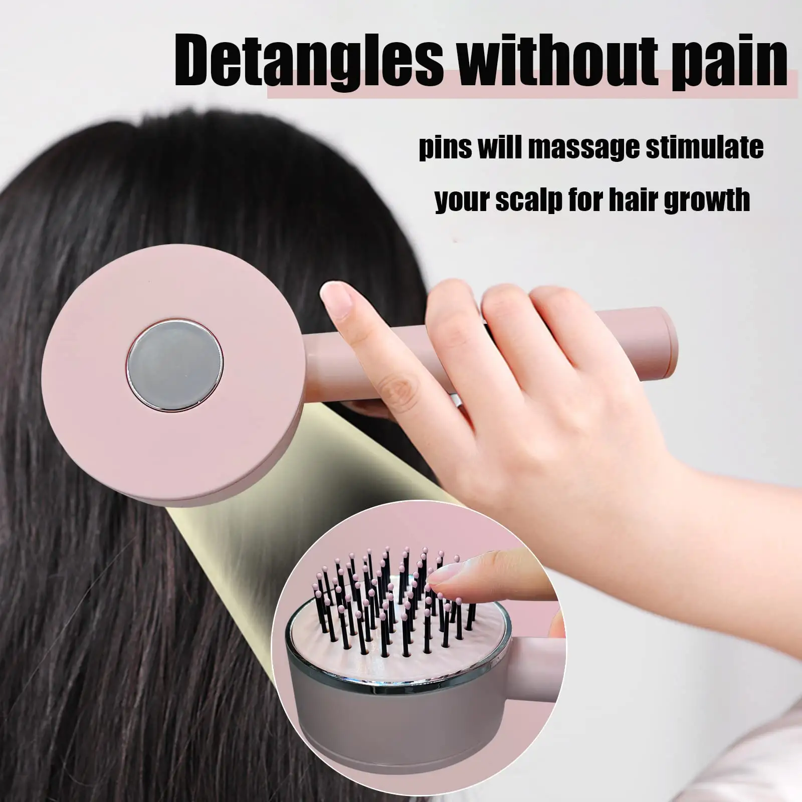 One-key Self-cleaning Hair Brush