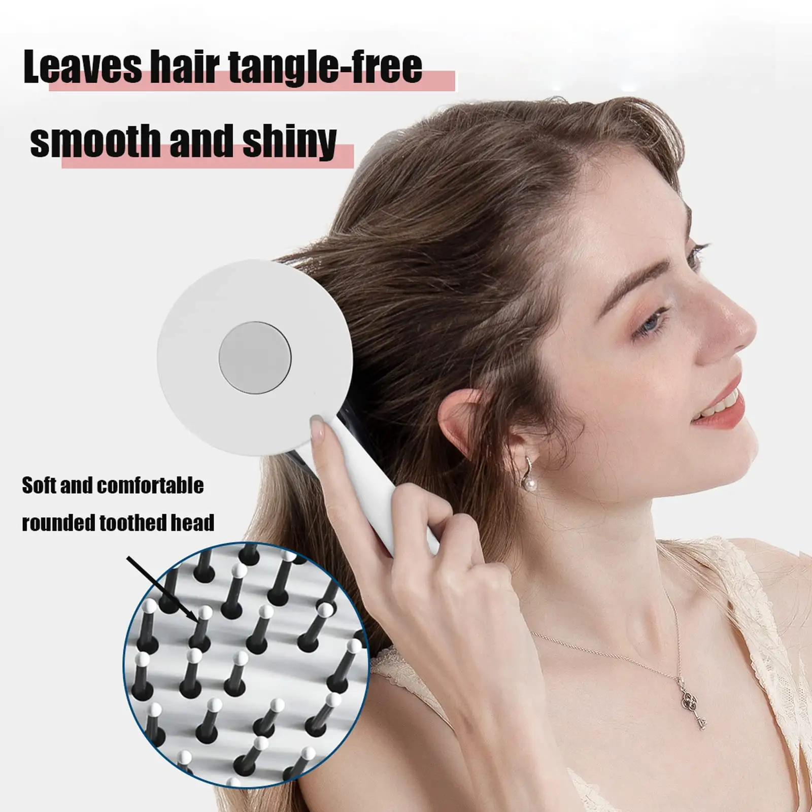 One-key Self-cleaning Hair Brush