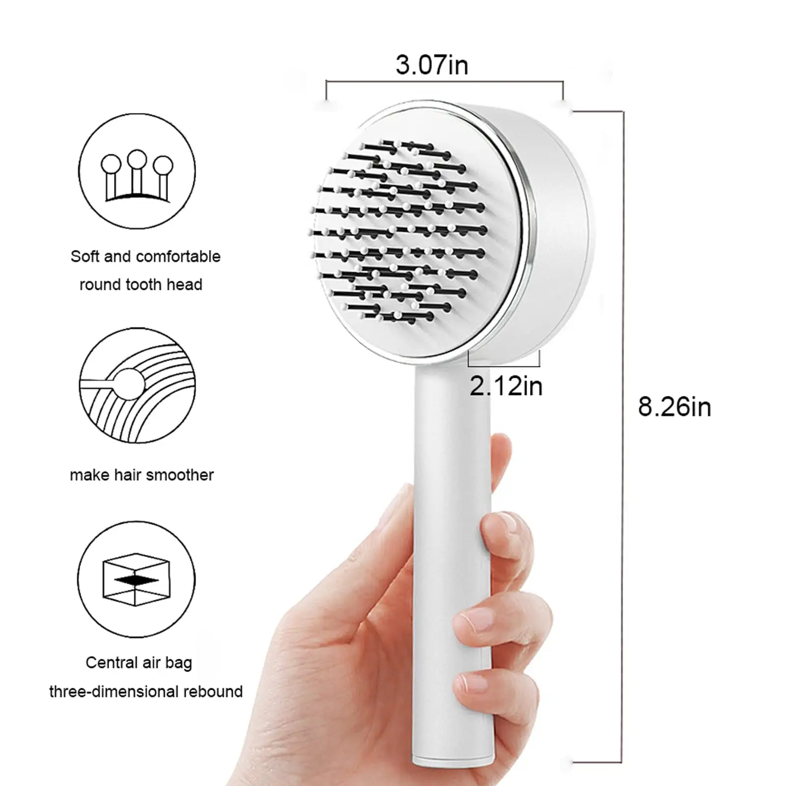 One-key Self-cleaning Hair Brush