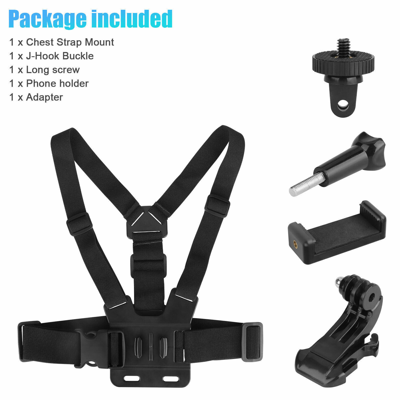 Phone Chest Harness Body Strap Mount. we ship only inside the US. USPS First Class Package. 2 Day Handling , 2-5 Day Shipping.

Chest Harness Body Strap Mount Accessories Adjustable for iPhone GoPro Android by KTATMARKETING

Wide Compatiblity: This Harnes