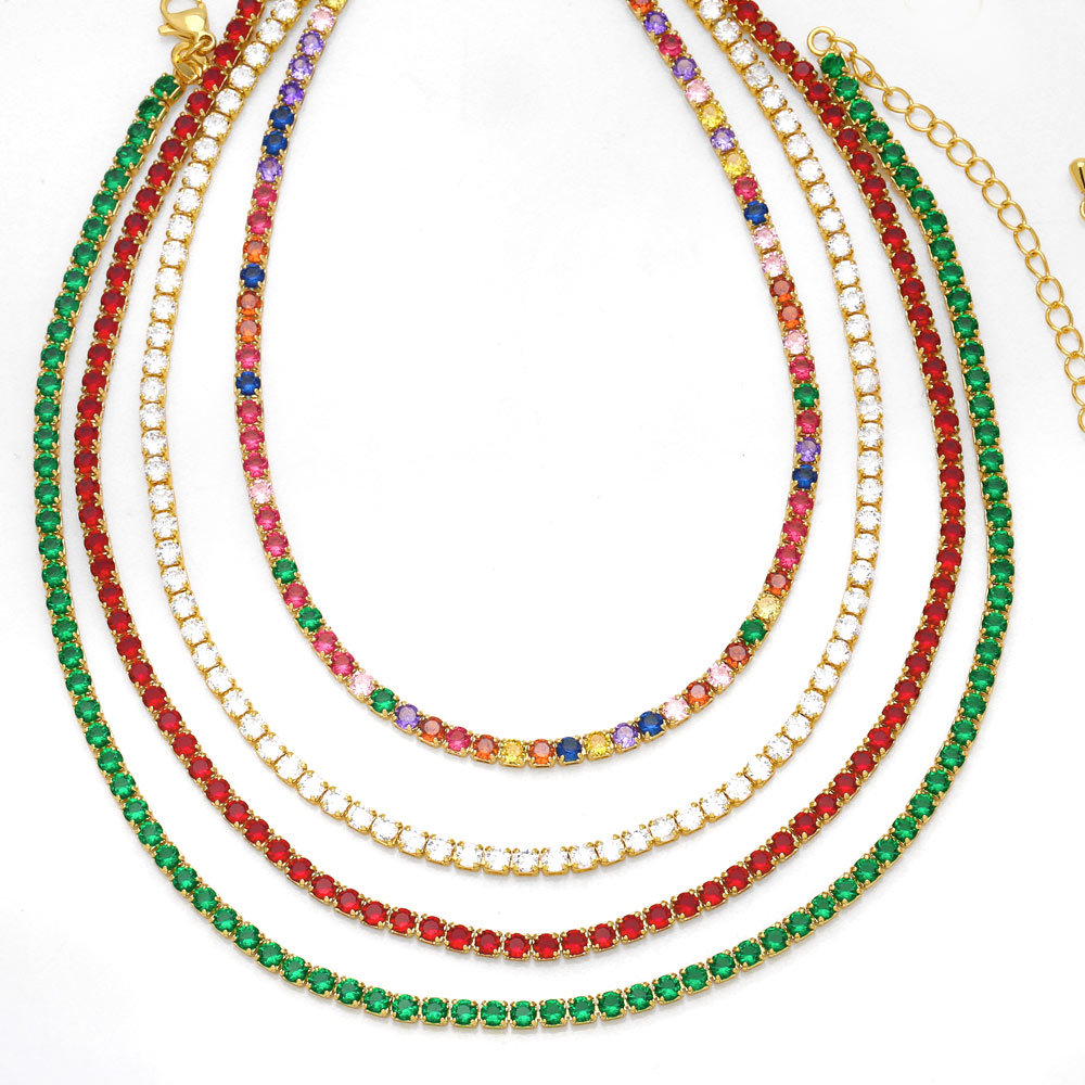 Title 4, Collier en Zircon coloré, Style Ins polyvalent