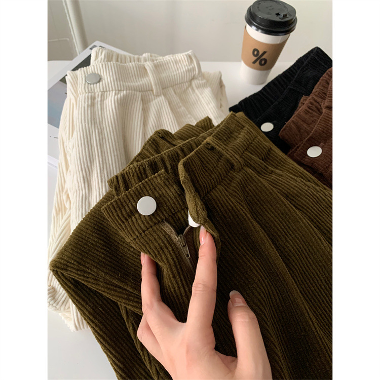 Title 11, Retro Corduroy Wide-Leg Pants, Loose Casual Str...