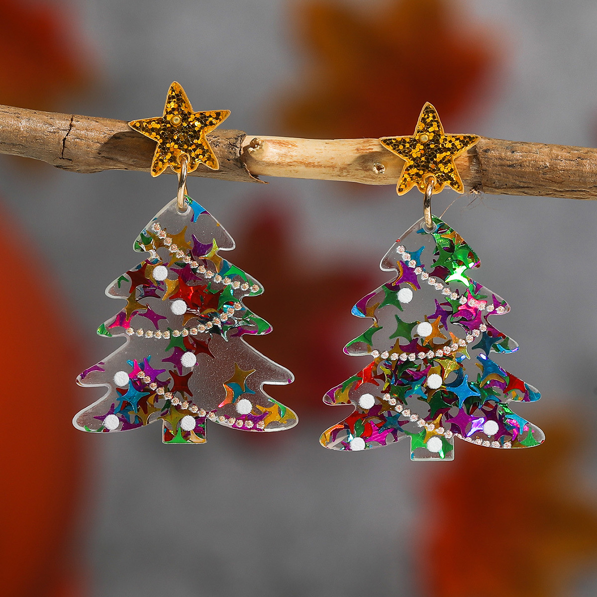 Title 7, Christmas Sweet Cartoon Design Bell Earrings