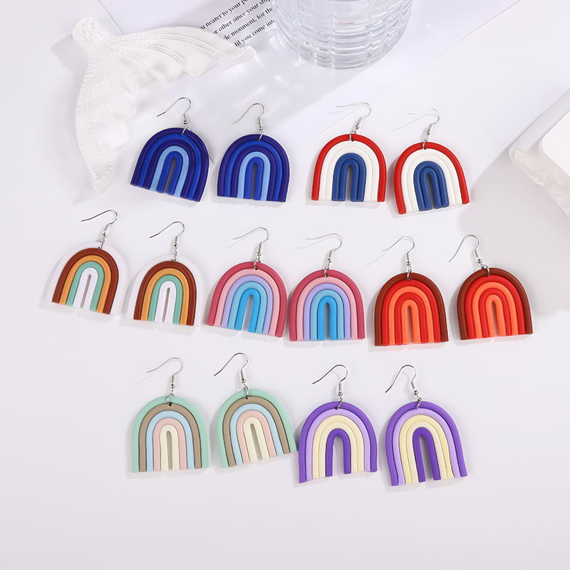 Title 1, Polymer klei regenboog oorbellen eardrops – lic...