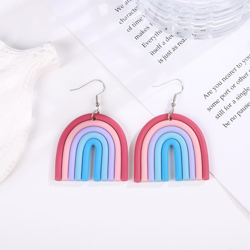 Title 9, Polymer klei regenboog oorbellen eardrops – lic...