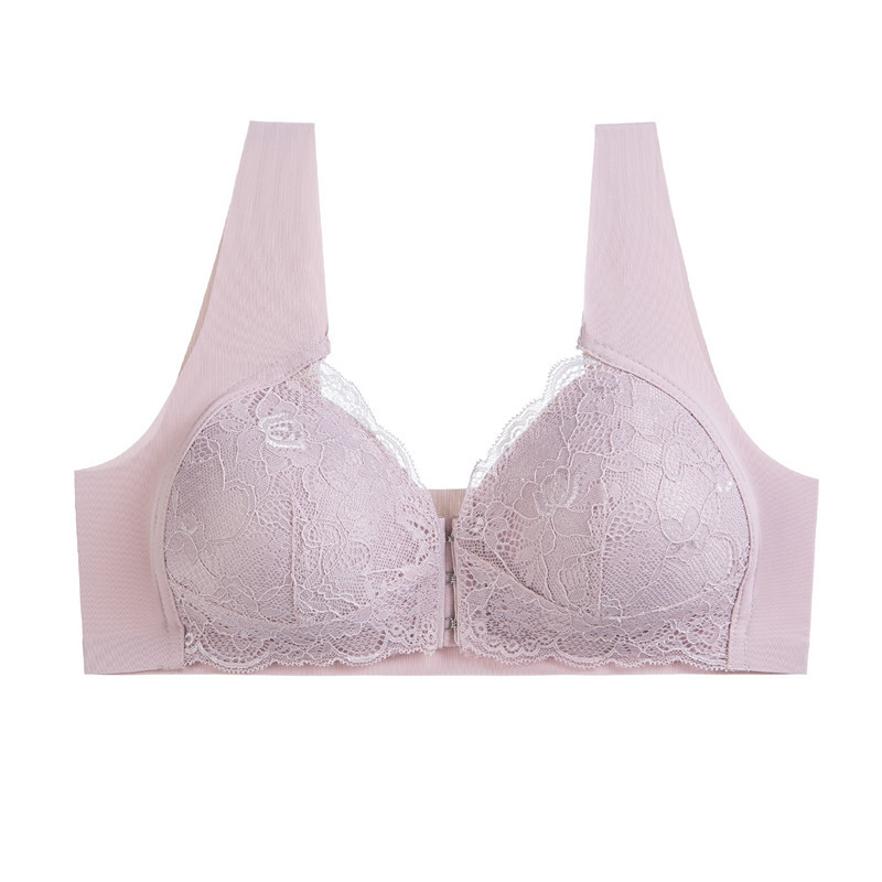 Title 8, Thin Plus Size Front Closure Bra Lace Seamless ...