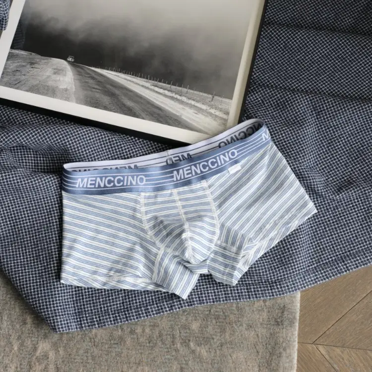 Men's Cotton Striped Comfortable Breathable Sport Boxer