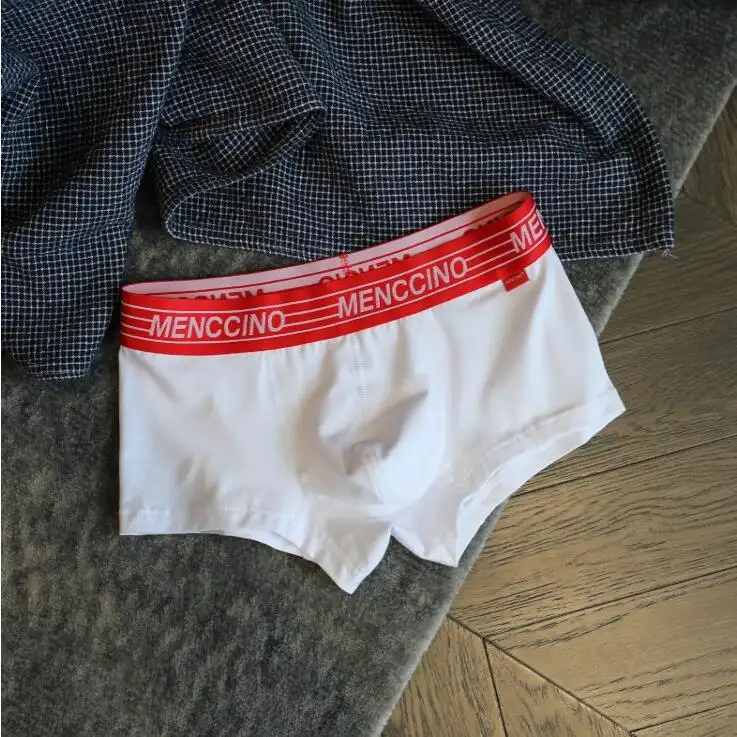 Cotton Solid Color Low Waist Tight Men's Underwear