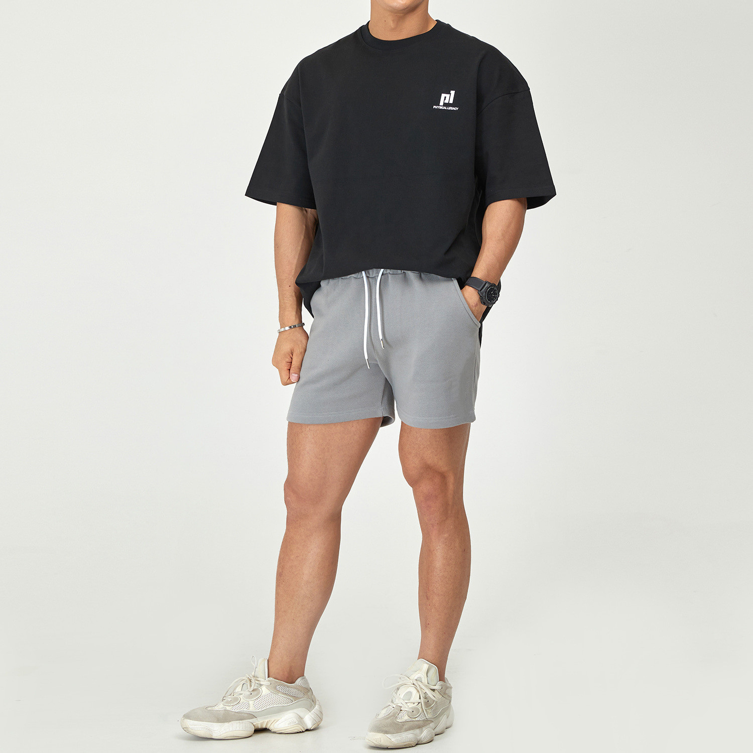 Title 3, Shorts esportivos casuais divididos masculinos ...