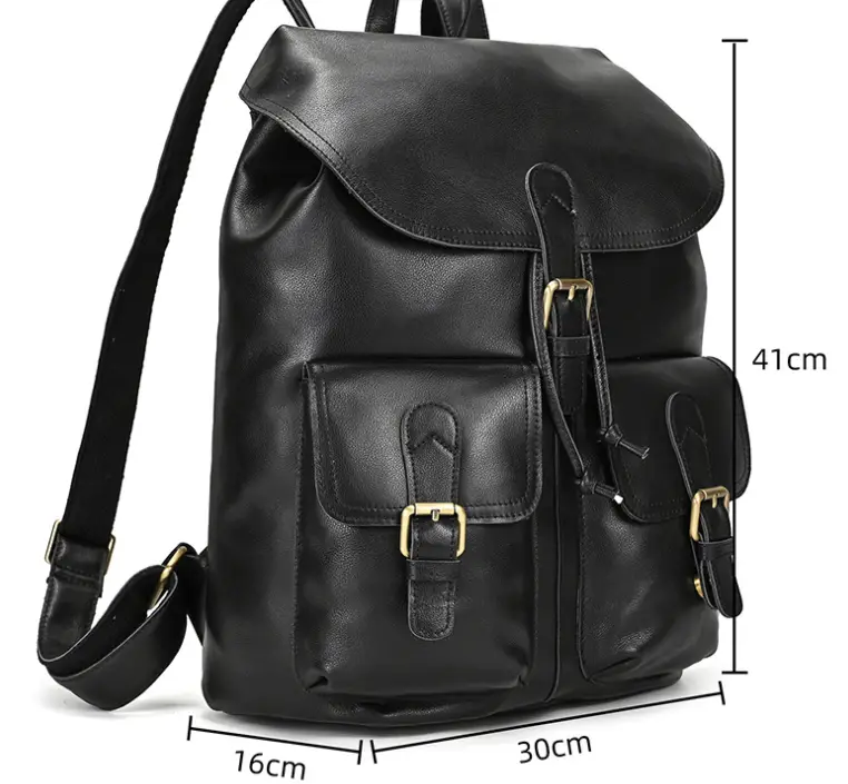 Women's First Layer Leather Backpackage Flip Leisure Travel