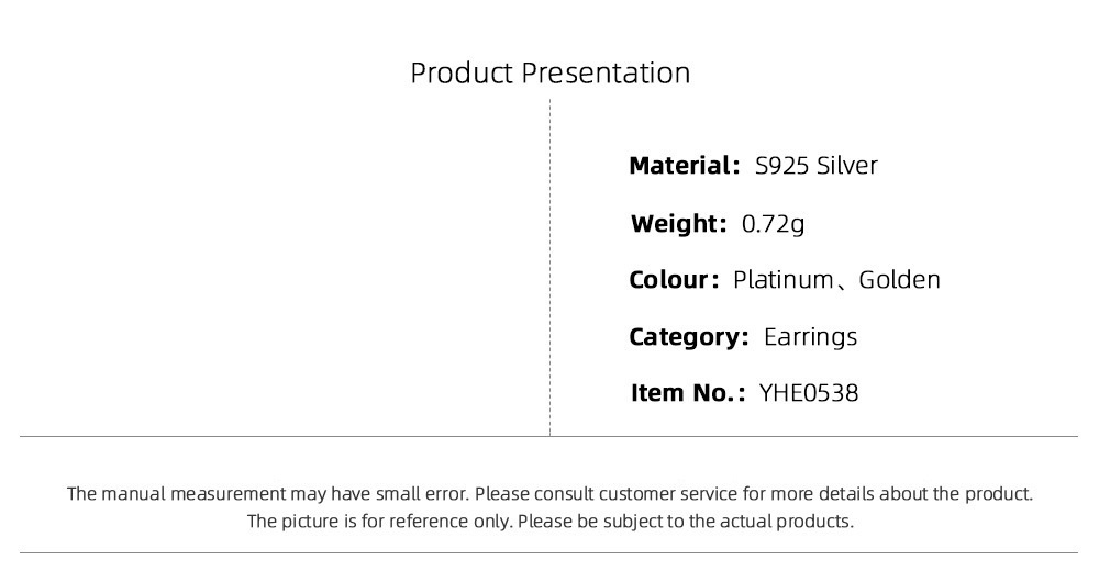 Zircon Pendant Ear Clip 925 Sterling Silver