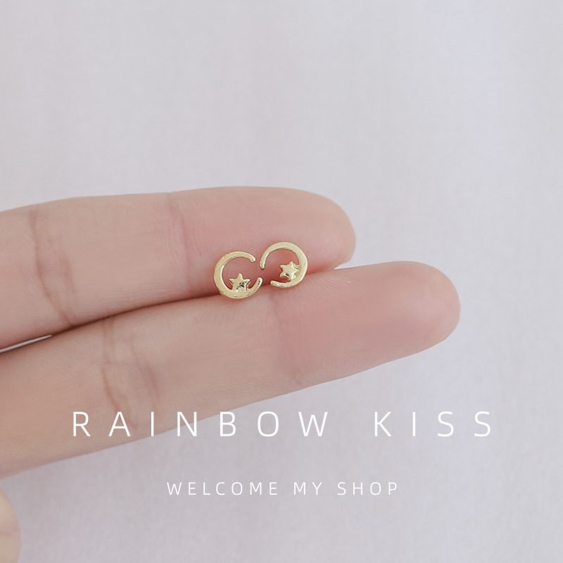 Title 10, 925 Silver Small Simple Wild Earrings Ins