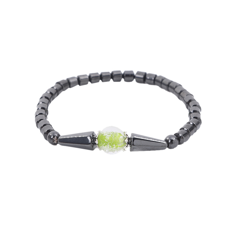 Title 6, Haematite Luminous Bead Anklet