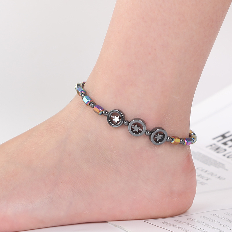 Title 4, Minimalist Creative Handmade Beaded Elastic Anklet