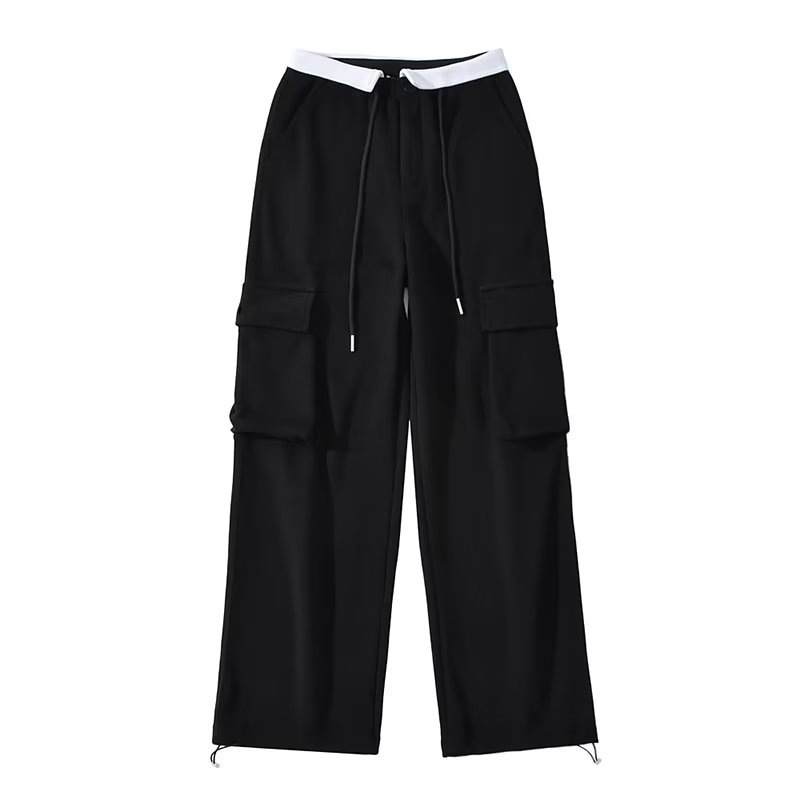 Title 4, Pantalon Casual Droit à Taille Lâche pour Femme...