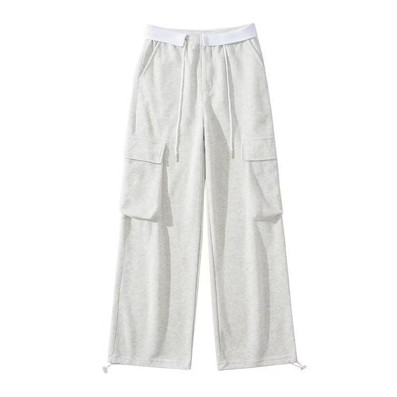 Title 5, Pantalon Casual Droit à Taille Lâche pour Femme...