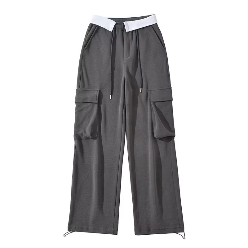 Title 6, Pantalon Casual Droit à Taille Lâche pour Femme...