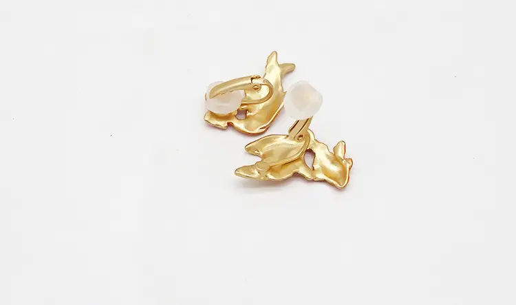 Asymmetric Enamel Koi Goldfish Metal Ear Clip