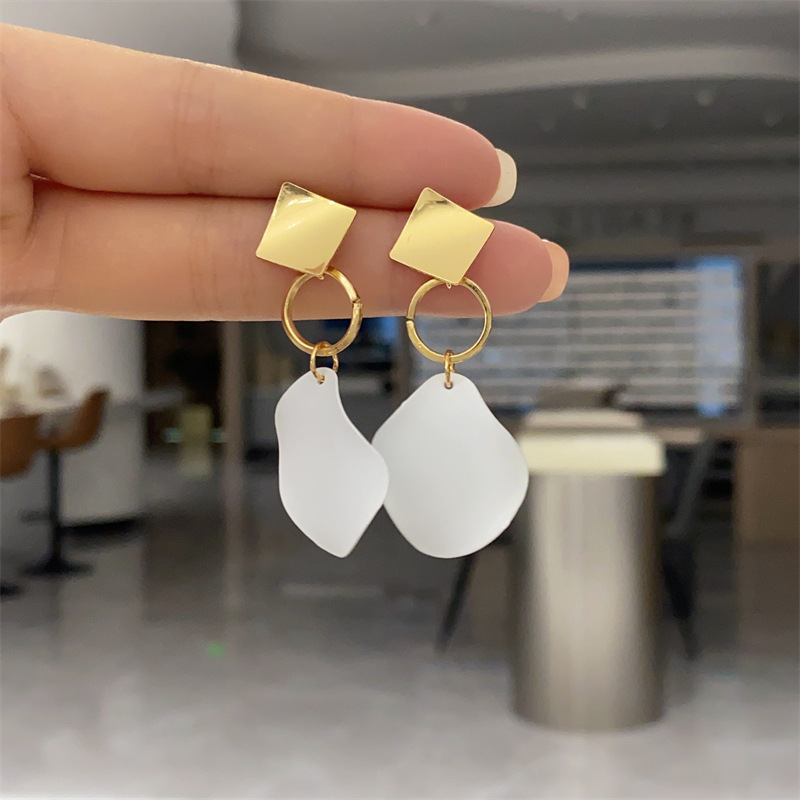 Title 1, Geometric Paint Irregular Metal Alloy Earrings,...