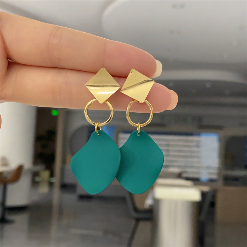 Title 3, Geometric Paint Irregular Metal Alloy Earrings,...